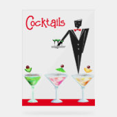 Cocktails ober met drinken acryl teken acryl bord (Voorkant)