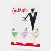 Cocktails ober met drinken acryl teken acryl bord (Hoek)