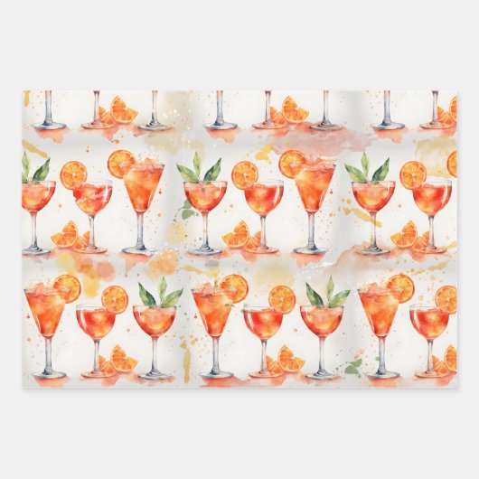 Cocktails om 7:00 inpakpapier vel (Voorkant)