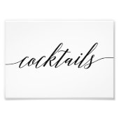 Cocktails Onderteken EDITABLE KLOR en GROOTTE MSC Foto Afdruk (Voorkant)