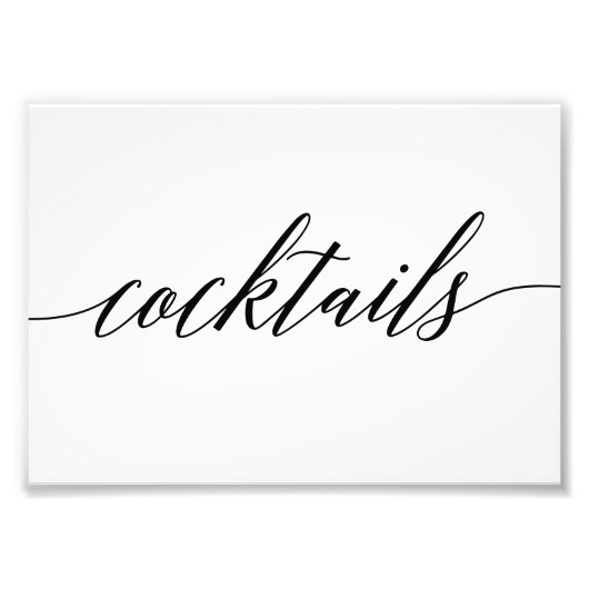 Cocktails Onderteken EDITABLE KLOR en GROOTTE MSC Foto Afdruk (Voorkant)