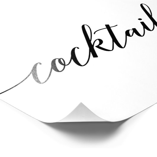 Cocktails Onderteken EDITABLE KLOR en GROOTTE MSC Foto Afdruk (Hoek)