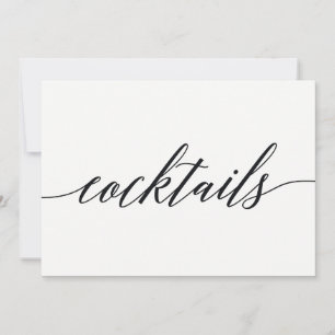 Cocktails ondertekenen - modern script