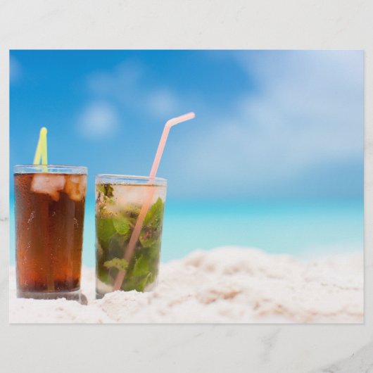 Cocktails op het strand flyer (Voorkant)