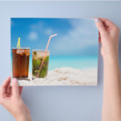 Cocktails op het strand flyer (Hand)