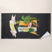 Cocktails op het strand strandlaken (Voorkant)