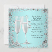 Cocktails op hoge hoogte Blauwgroen 21e verjaardag Kaart (Achterkant)