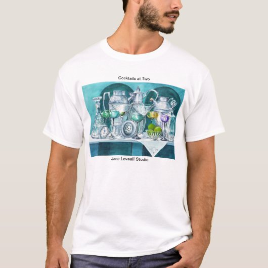 Cocktails op twee Shirten T-shirt (Voorkant)