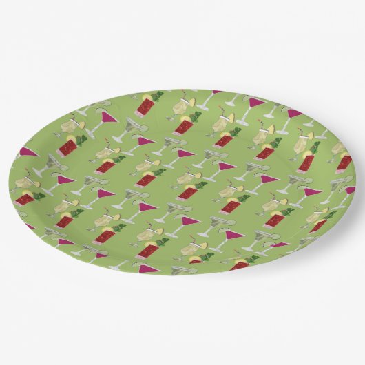 Cocktails Papieren Bordje (Gekanteld)