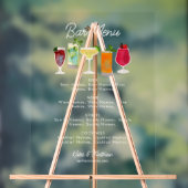 Cocktails & Party Bar Drinken Trouwmenu Acryl Bord (Neutraal)