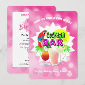 Cocktails Party Birthday Big Milestone Celebration Kaart (Voorkant / Achterkant)