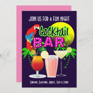 Cocktails Party Celebration Party - Gepersonalisee Kaart
