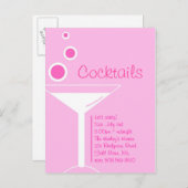 Cocktails Party-uitnodiging Uitnodiging Briefkaart (Voorkant / Achterkant)