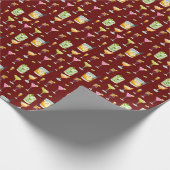 Cocktails Pattern Wrapping Paper Cadeaupapier (Hoek)