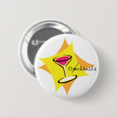 cocktails pin ronde button 5,7 cm (Voorkant /achterkant)