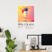  cocktails: Pina Colada Poster (Thuiskantoor)
