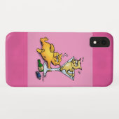 Cocktails & Poesjes Roze Cartoon Case-Mate iPhone Case (Achterkant (horizontaal))