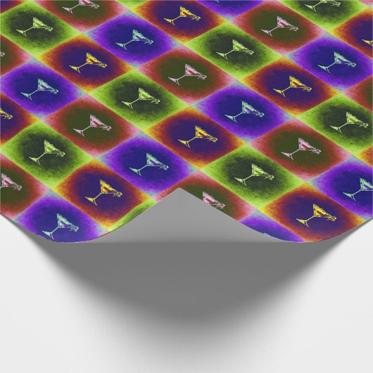 Cocktails Pop Art Cadeaupapier (Hoek)