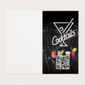 Cocktails | QR-code | Aangepast toevoegen Visitekaartje (Buitenkant ongevouwen)
