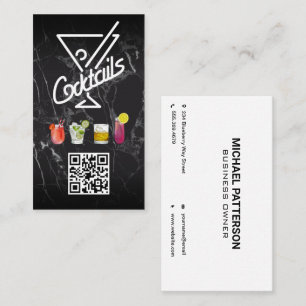 Cocktails   QR-code   Aangepast toevoegen Visitekaartje