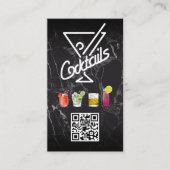Cocktails | QR-code | Aangepast toevoegen Visitekaartje (Voorkant)
