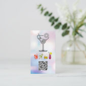 cocktails | QR-code | barman Visitekaartje (Staand voorkant)