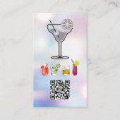 cocktails | QR-code | barman Visitekaartje (Voorkant)
