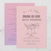 Cocktails Retro vrijgezellenweekend Kaart (Voorkant / Achterkant)