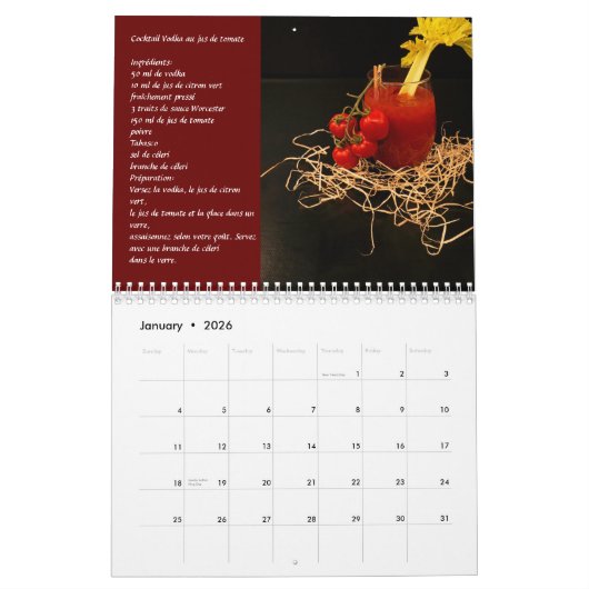 Cocktails rouges Fascination Kalender (Jan 2026)