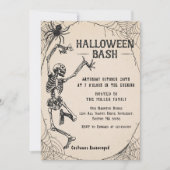  Cocktails Skeleton Adult Halloween Party Kaart (Voorkant)