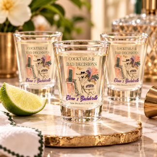 Cocktails & Slechte Beslissingen New Orleans Bruid Shot Glas