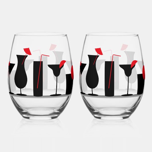 Cocktails Stemless wijnglazen Wijnglas Zonder Voet (Achterkant)