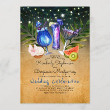 Cocktails Tropical Beach Lights Bruiloft