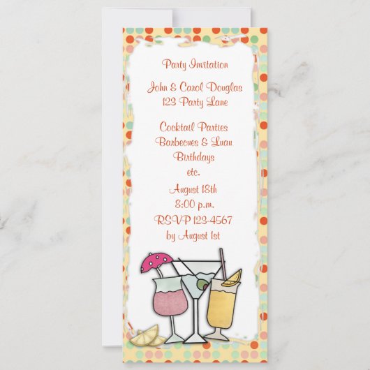 Cocktails Uitnodiging (Voorkant)