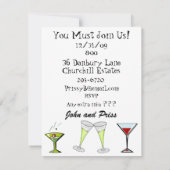 Cocktails / Uitnodiging voor een feest door SRF (Achterkant)