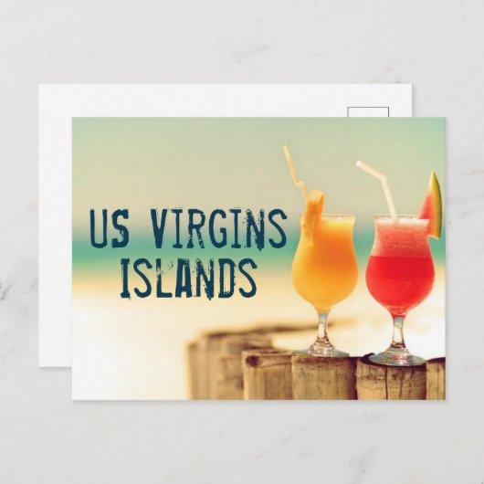 cocktails van de Amerikaanse Maagdeneilanden Briefkaart (Voorkant / Achterkant)