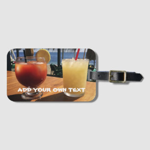 Cocktails van het Zee Custom Text Bagagelabel