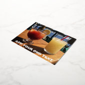 Cocktails van het Zee Custom Text Folie Feestdagen Briefkaart (Gedraaid)