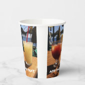 Cocktails van het Zee Custom Text Papieren Bekers (Links)