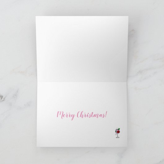 Cocktails vieren kerst feestdagen kaart (Binnen)