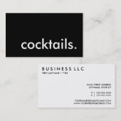 cocktails. visitekaartje (Voorkant / Achterkant)