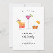 Cocktails Volwassengeboorte Partij Kaart (Voorkant)