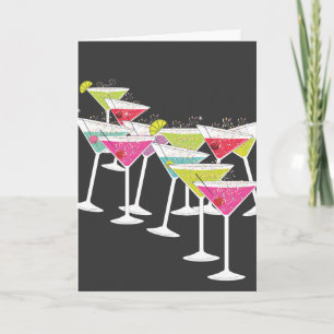 Cocktails voor een groot Wenskaart Kaart
