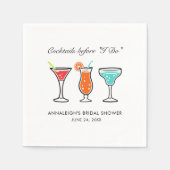 Cocktails voor ik trouw Bruidsmeisjespicknick papi Servet (Voorkant)