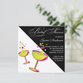 Cocktails Vrijgezellenfeest Invite Kaart (Staand voorkant)