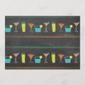 Cocktails Vrijgezellenfeest Itinerary Bachelorette Programmakaart (Achterkant)