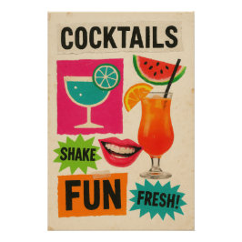 Cocktails weergeven - Plakken Perfect Poster