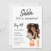 Cocktails White foto verrassing veertig jaar Kaart (Voorkant)