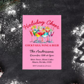 Cocktails, Wijn & Bier Kerstfeest uitnodiging