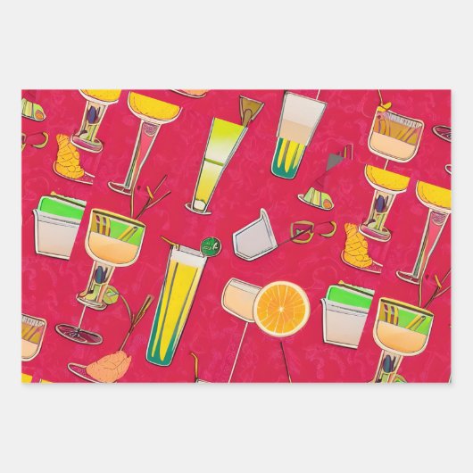 Cocktails Wrapping Paper (Voorkant)